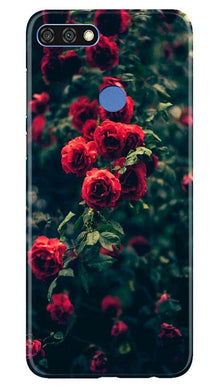Red Rose Mobile Back Case for Huawei 7C (Design - 66)