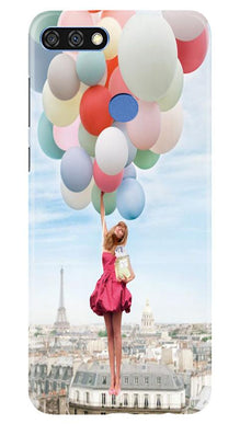 Girl with Baloon Mobile Back Case for Huawei 7C (Design - 84)