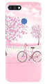 Pink Flowers Cycle Case for Huawei 7C  (Design - 102)