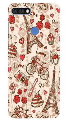 Love Paris Mobile Back Case for Huawei 7C  (Design - 103)