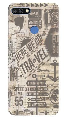 Travel Mobile Back Case for Huawei 7C  (Design - 104)