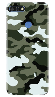 Army Camouflage Mobile Back Case for Huawei 7C  (Design - 108)
