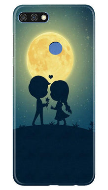 Love Couple Mobile Back Case for Huawei 7C  (Design - 109)