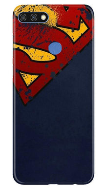 Superman Superhero Mobile Back Case for Huawei 7C  (Design - 125)