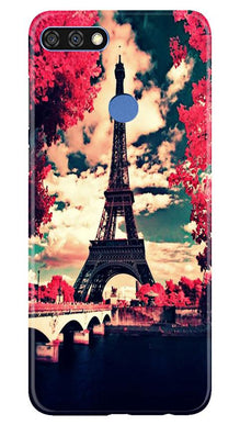 Eiffel Tower Mobile Back Case for Huawei 7C (Design - 212)