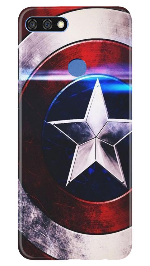 Captain America Shield Case for Huawei 7C (Design No. 250)