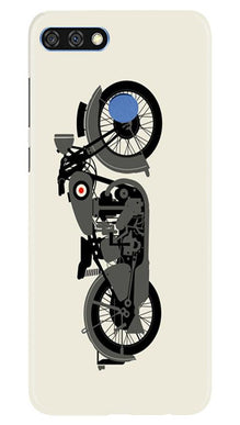 MotorCycle Mobile Back Case for Huawei 7C (Design - 259)
