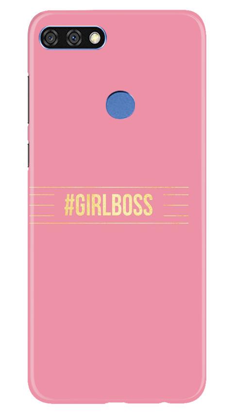 Girl Boss Pink Case for Huawei 7C (Design No. 263)
