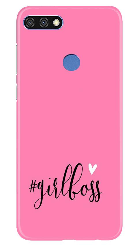Girl Boss Pink Case for Huawei 7C (Design No. 269)