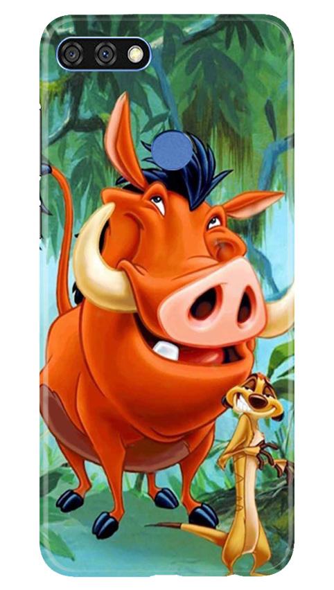 Timon and Pumbaa Mobile Back Case for Huawei 7C (Design - 305)