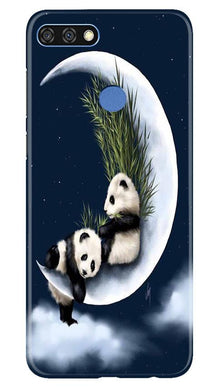 Panda Moon Mobile Back Case for Huawei 7C (Design - 318)
