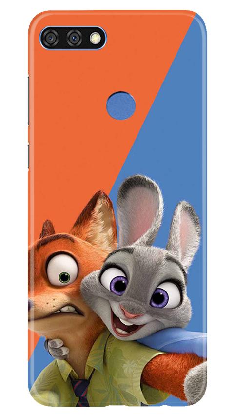 Cartoon Mobile Back Case for Huawei 7C (Design - 346)