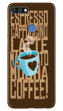 Love Coffee Mobile Back Case for Huawei 7C (Design - 351)