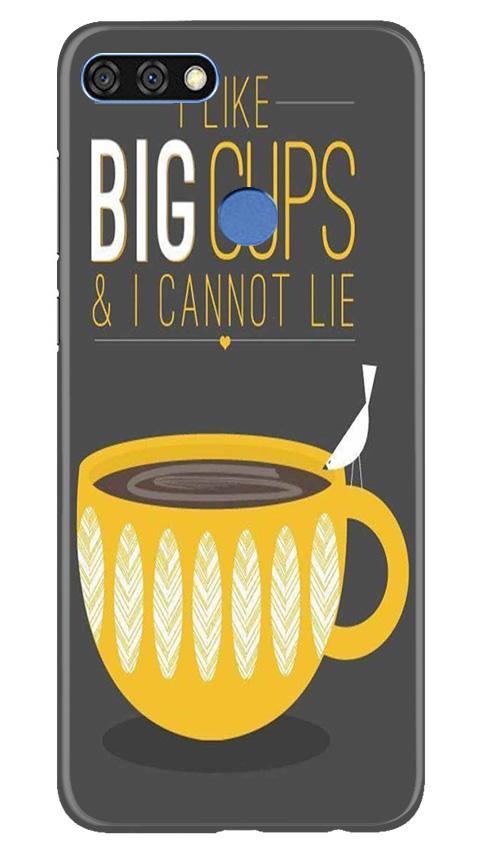 Big Cups Coffee Mobile Back Case for Huawei 7C (Design - 352)