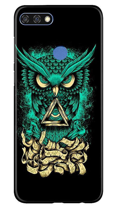 Owl Mobile Back Case for Huawei 7C (Design - 358)