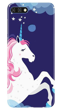 Unicorn Mobile Back Case for Huawei 7C (Design - 365)