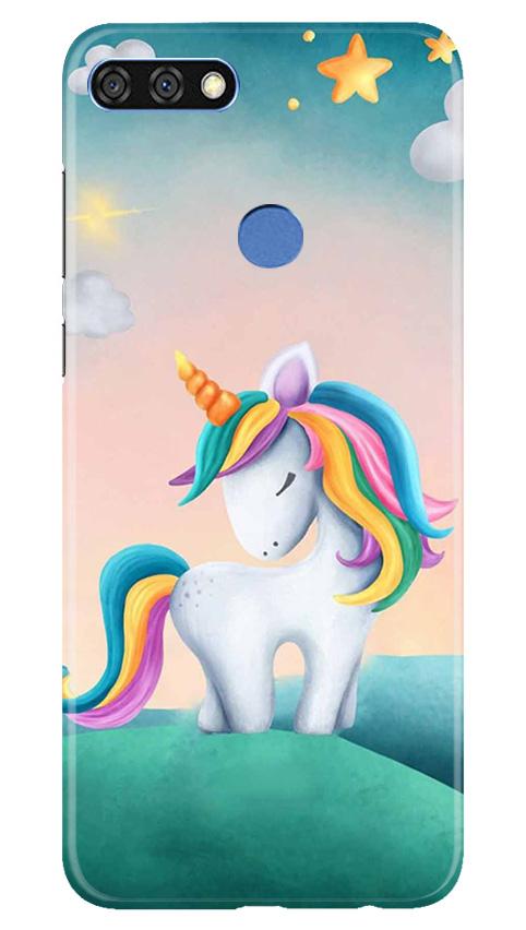 Unicorn Mobile Back Case for Huawei 7C (Design - 366)