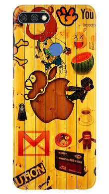 Wooden Texture Mobile Back Case for Huawei 7C (Design - 367)