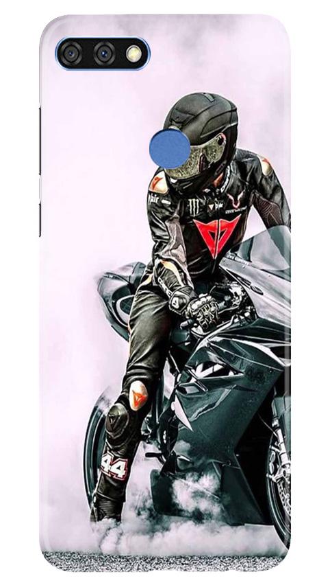 Biker Mobile Back Case for Huawei 7C (Design - 383)