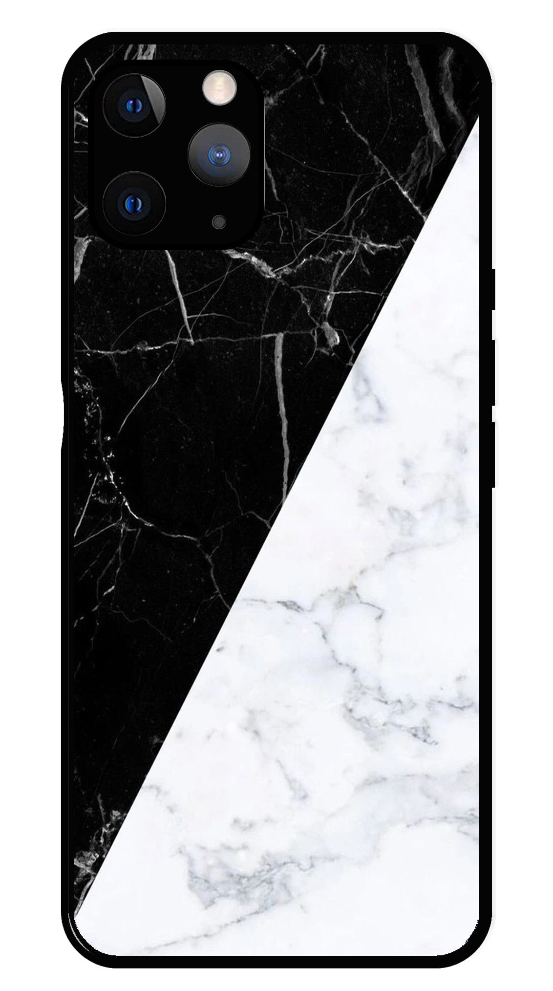 Black White Marble Design Metal Mobile Case for iPhone 11 Pro Max