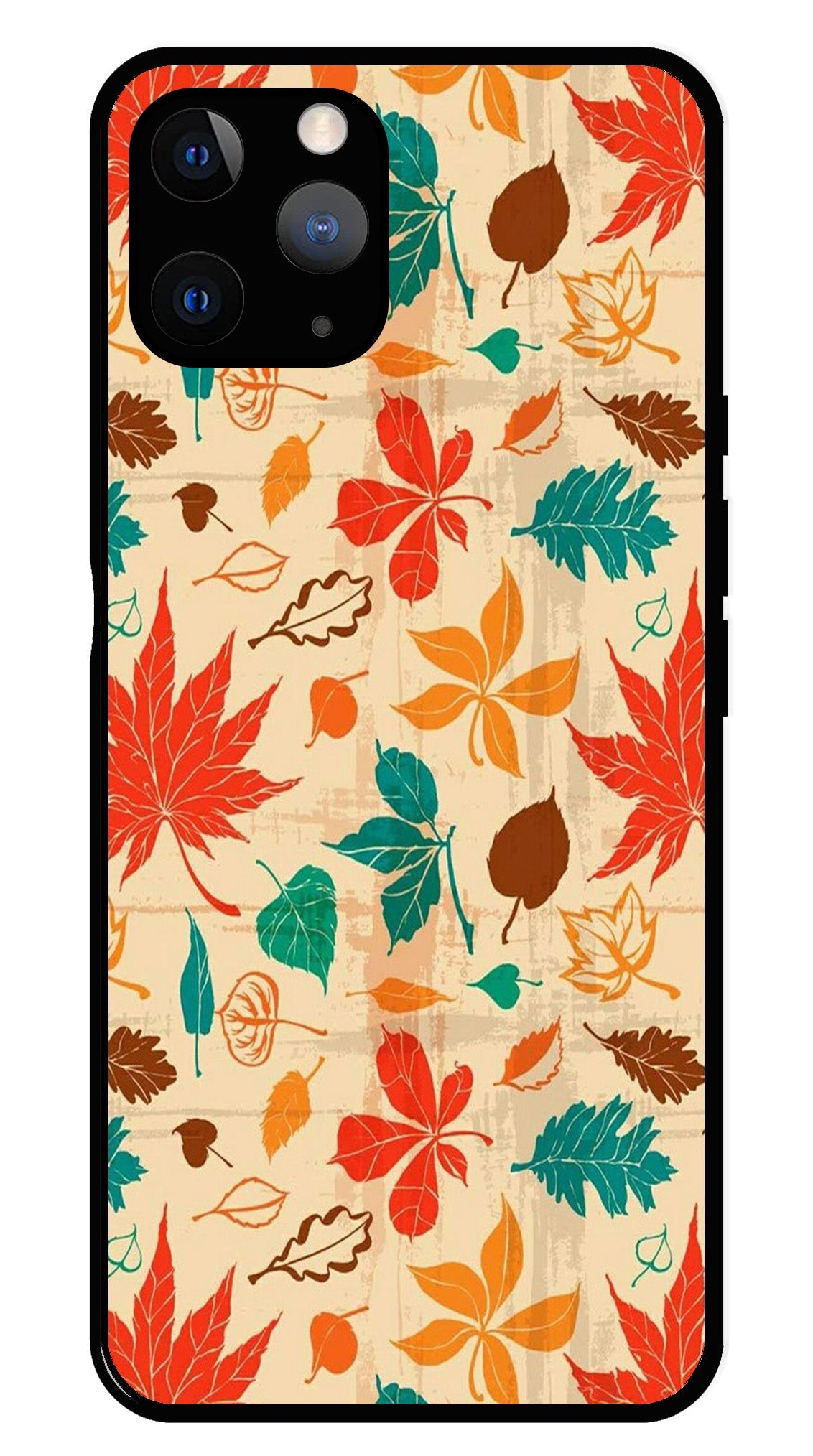 Leafs Design Metal Mobile Case for iPhone 11 Pro Max