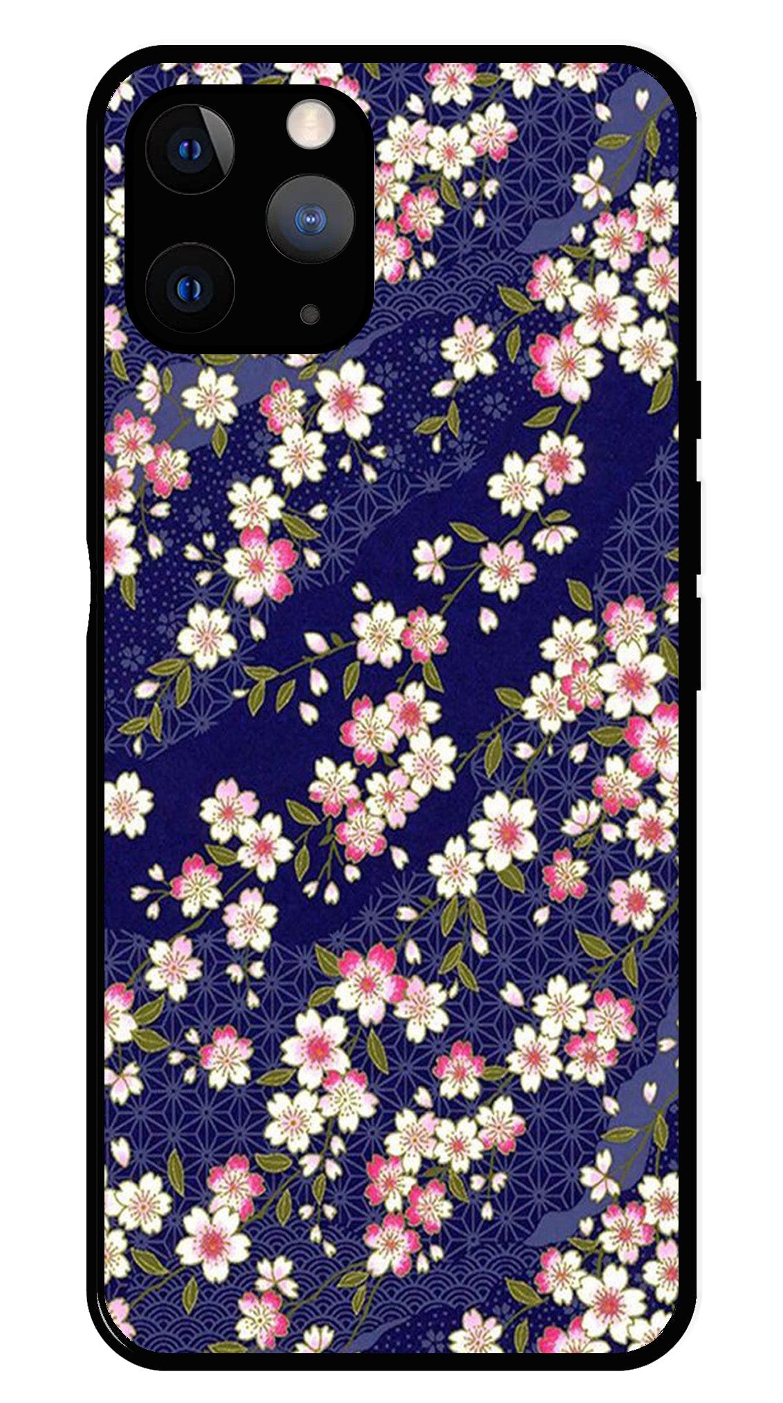 Flower Design Metal Mobile Case for iPhone 11 Pro