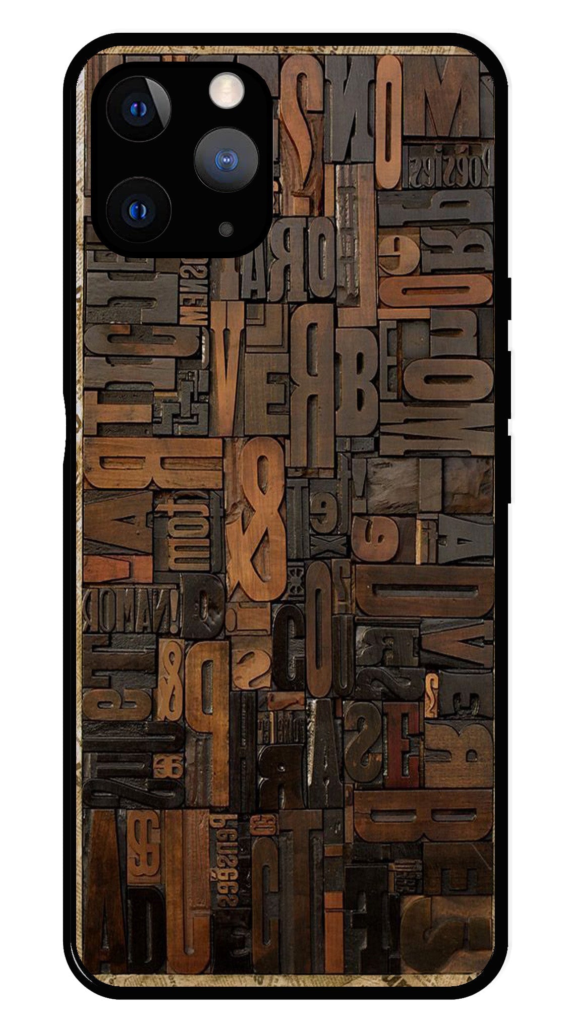Alphabets Metal Mobile Case for iPhone 11 Pro