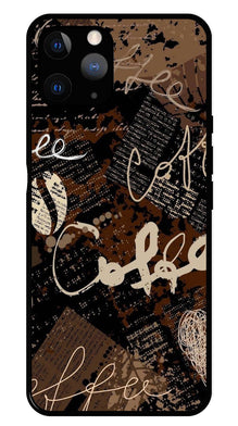 Coffee Pattern Metal Mobile Case for iPhone 11 Pro Max