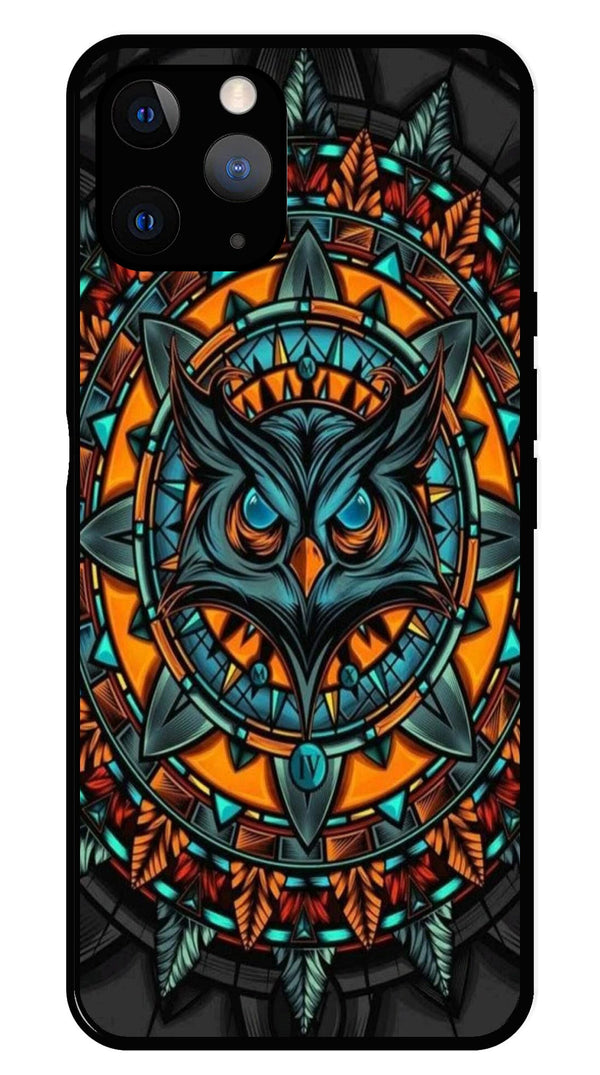 Owl Pattern Metal Mobile Case for iPhone 11 Pro Max