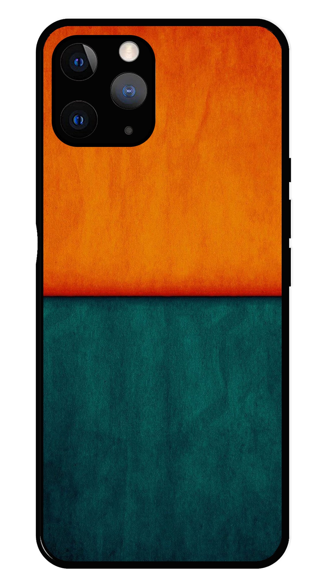 Orange Green Pattern Metal Mobile Case for iPhone 11 Pro