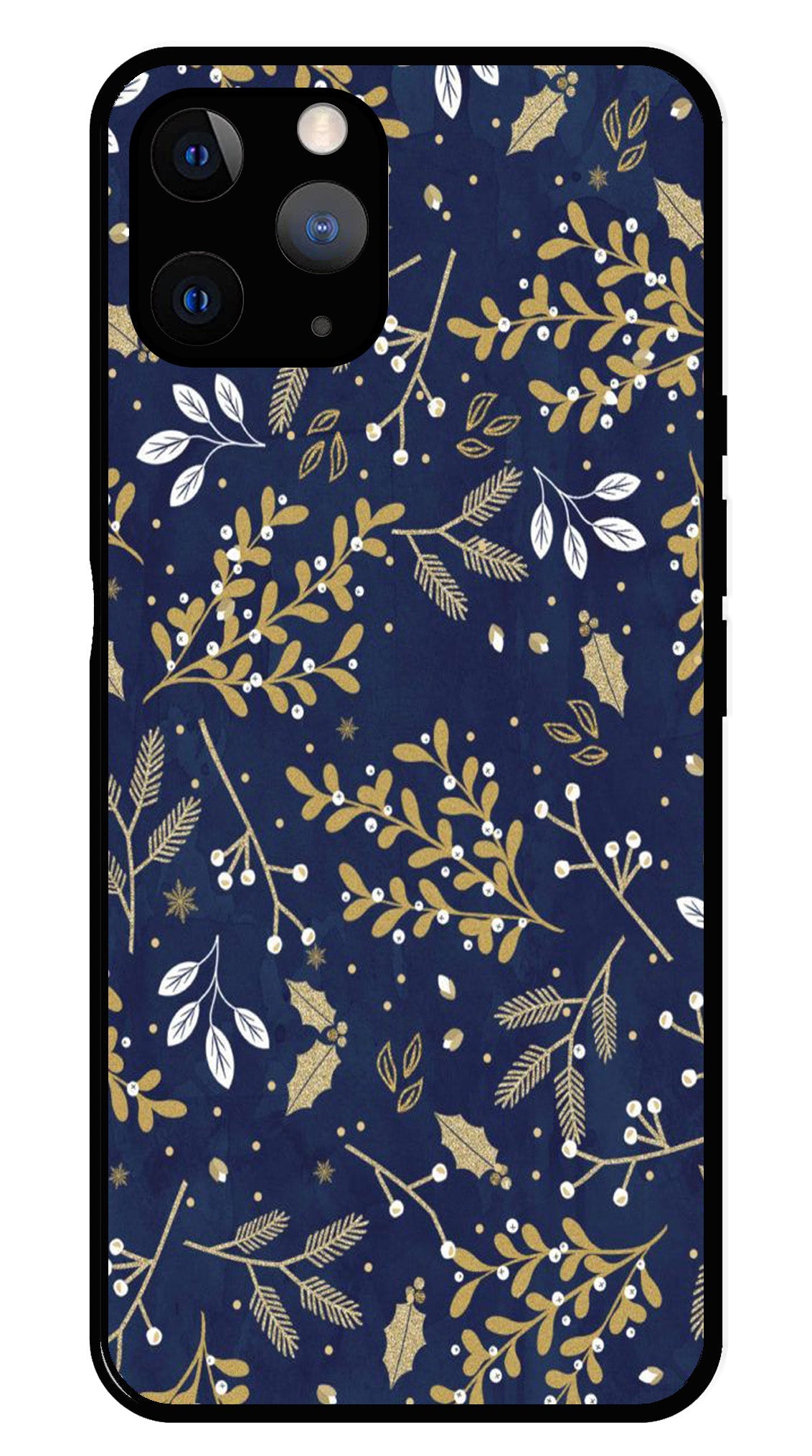 Floral Pattern  Metal Mobile Case for iPhone 11 Pro Max