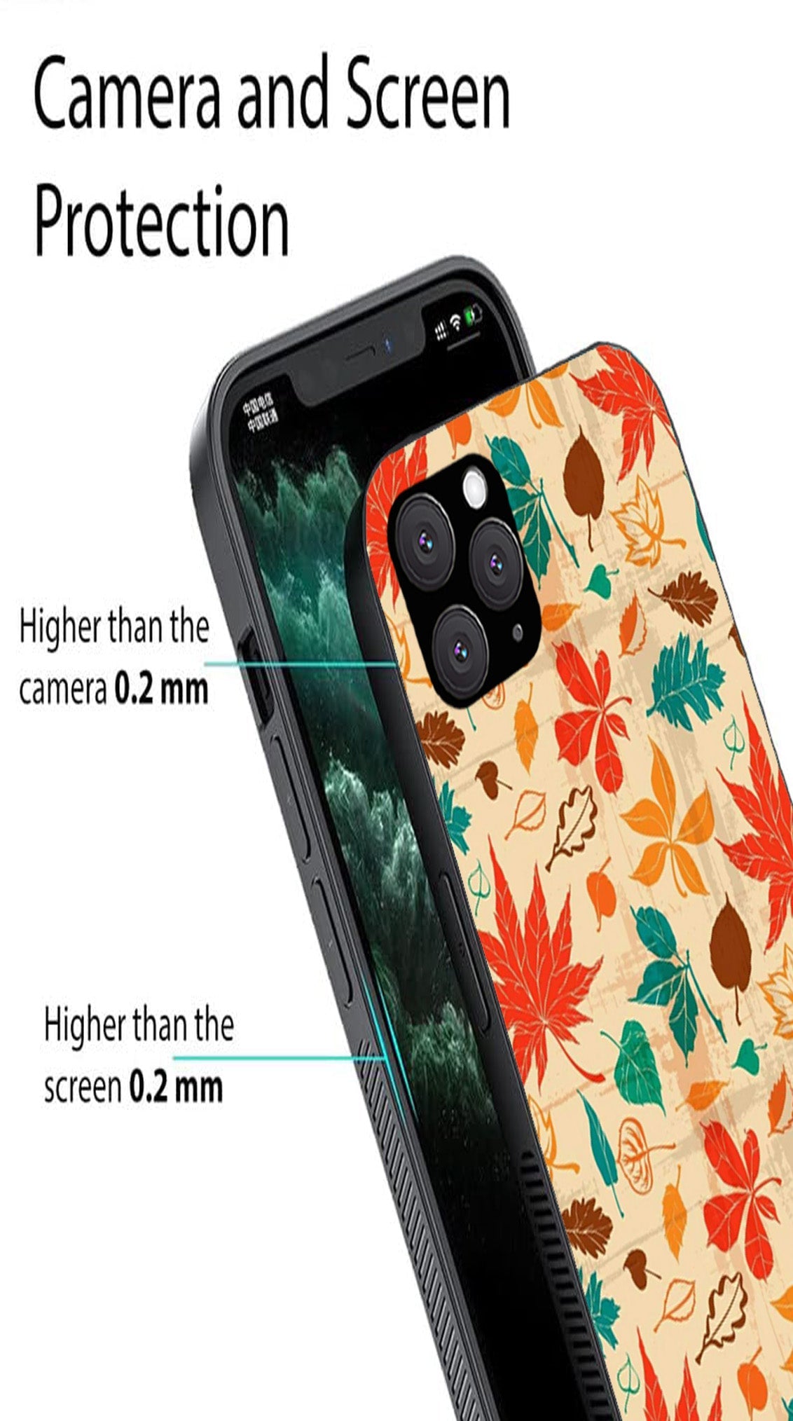Leafs Design Metal Mobile Case for iPhone 11 Pro