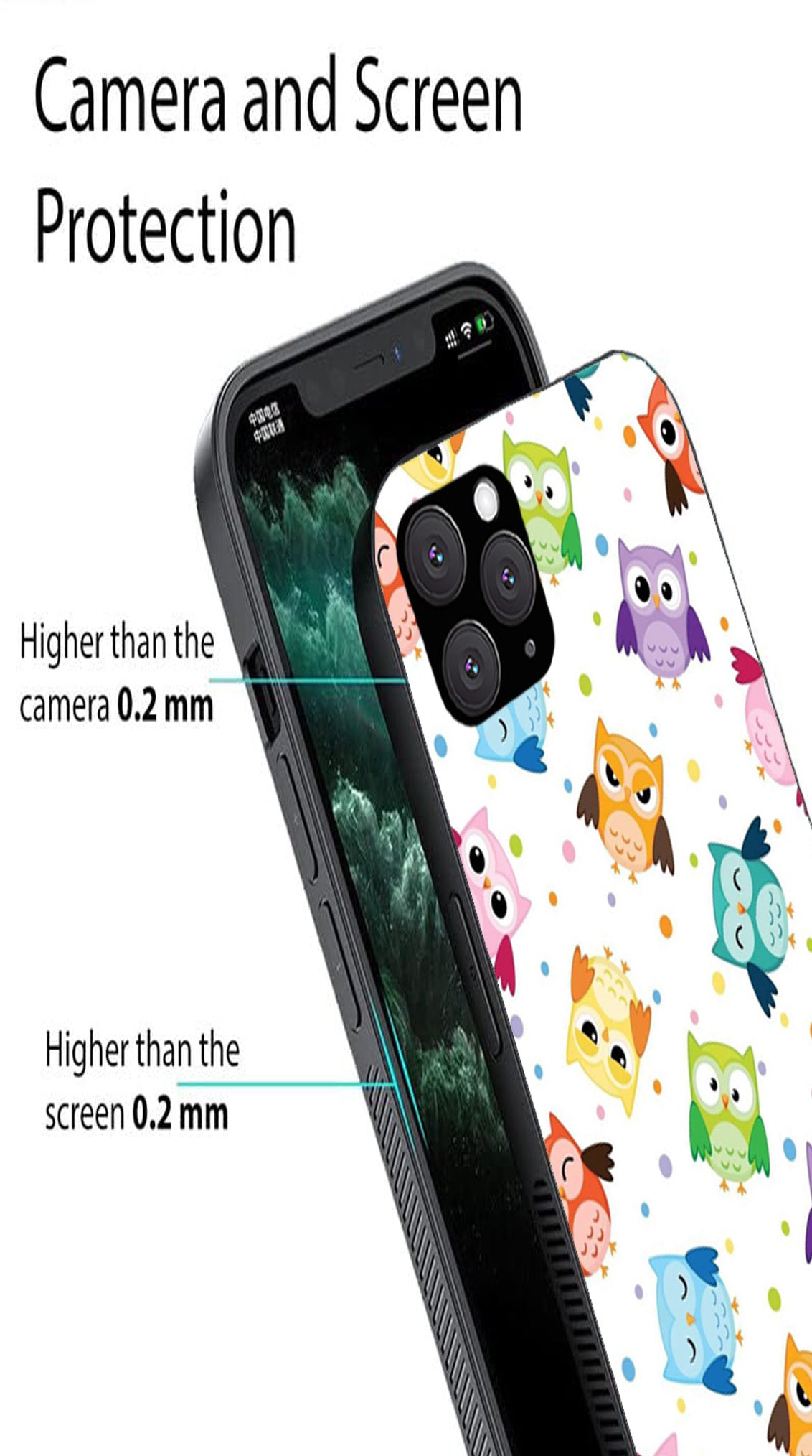 Owls Pattern Metal Mobile Case for iPhone 11 Pro