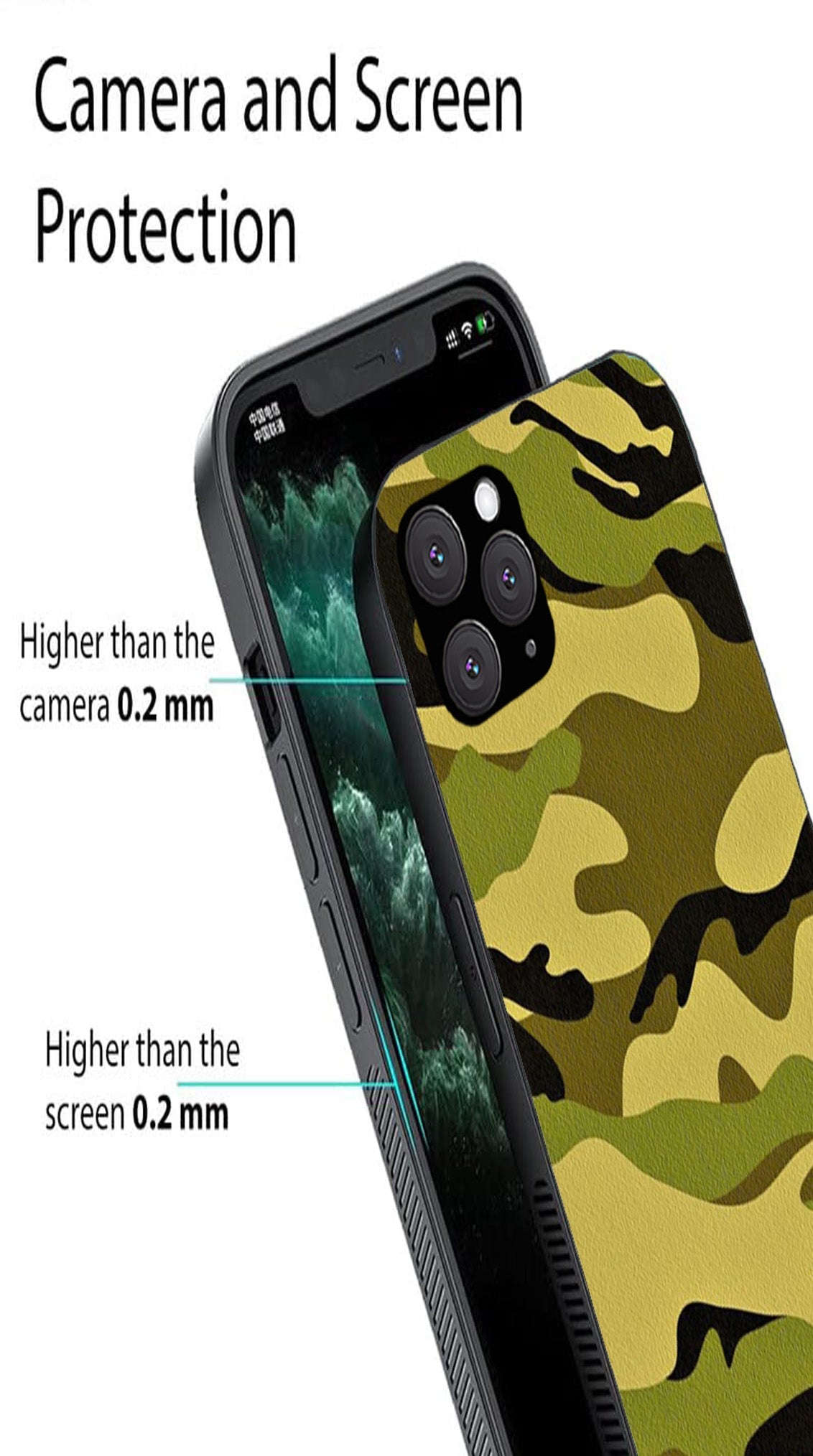 Army Pattern Metal Mobile Case for iPhone 11 Pro Max