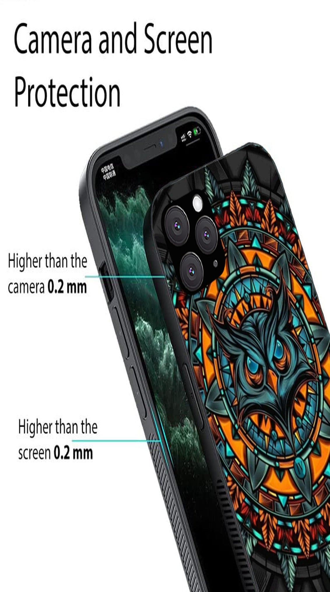 Owl Pattern Metal Mobile Case for iPhone 11 Pro