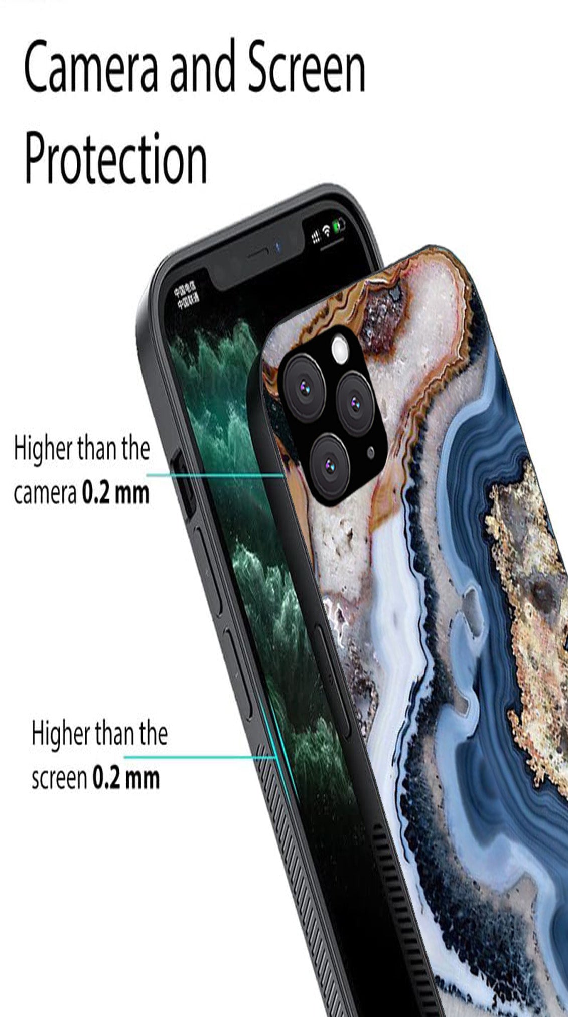 Marble Design Metal Mobile Case for iPhone 11 Pro