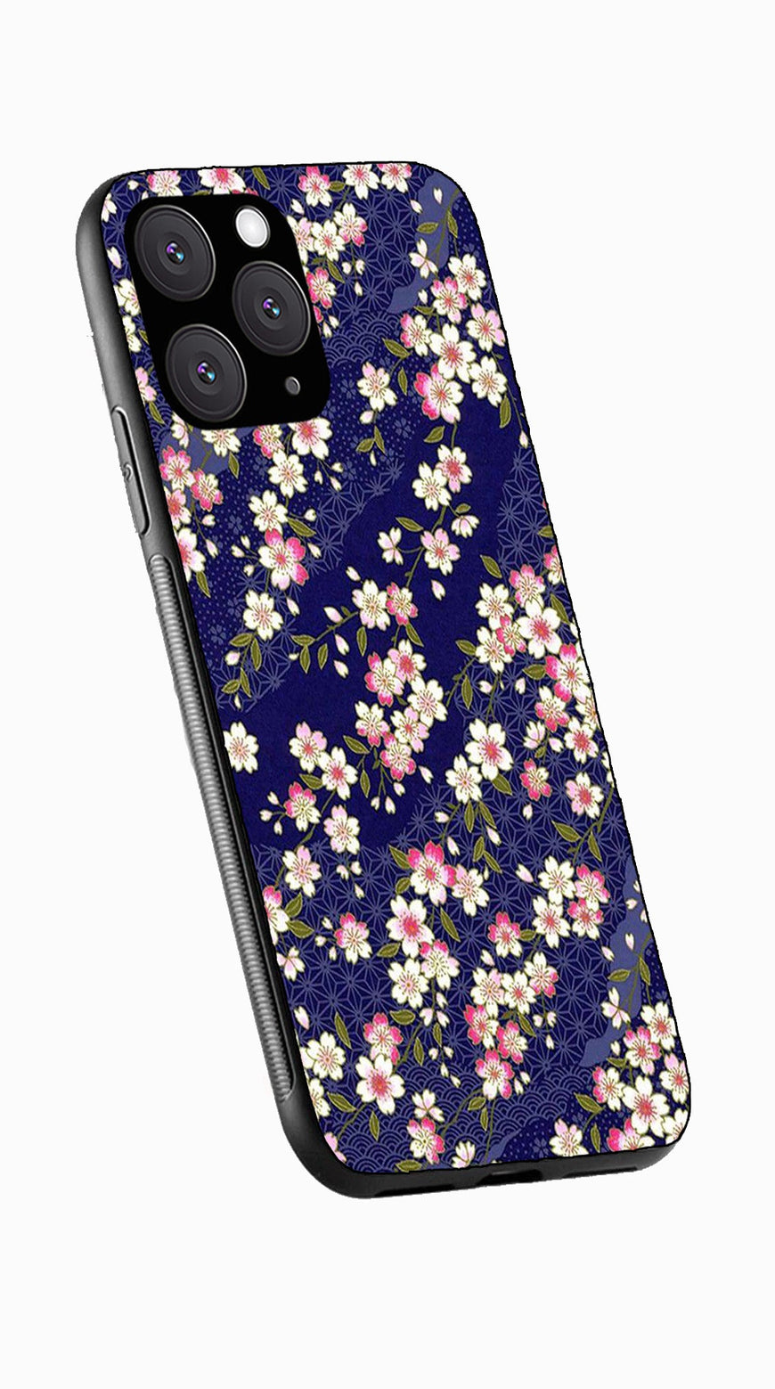 Flower Design Metal Mobile Case for iPhone 11 Pro  (Design No -25)