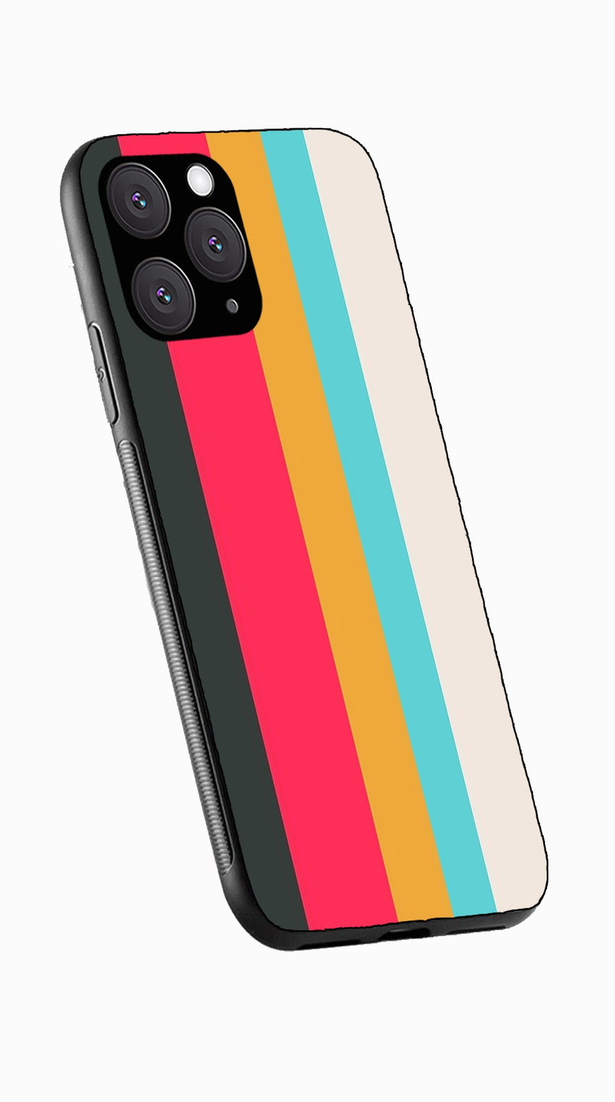 Muted Rainbow Metal Mobile Case for iPhone 11 Pro  (Design No -31)