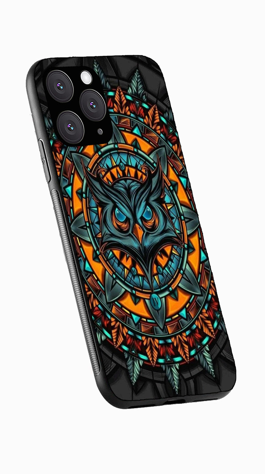 Owl Pattern Metal Mobile Case for iPhone 11 Pro  (Design No -42)