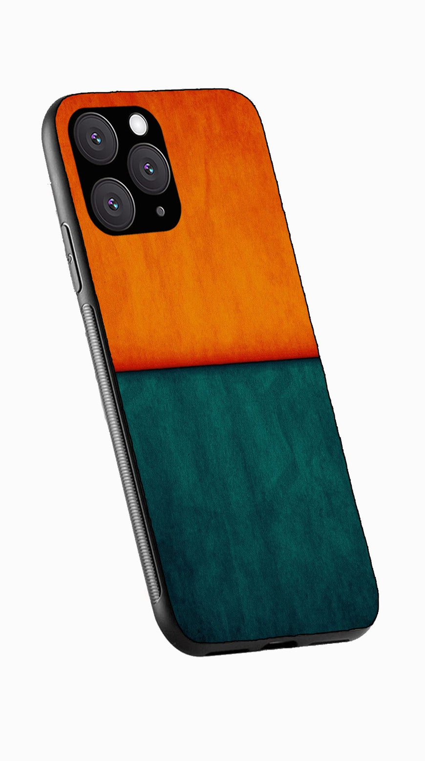 Orange Green Pattern Metal Mobile Case for iPhone 11 Pro Max  (Design No -45)
