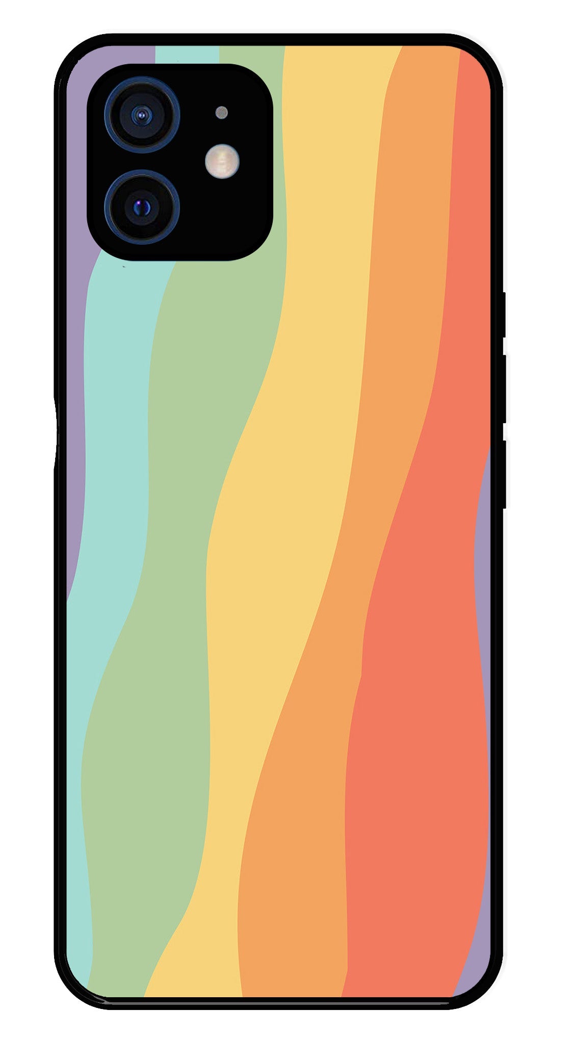 Muted Rainbow Metal Mobile Case for iPhone 12 Mini