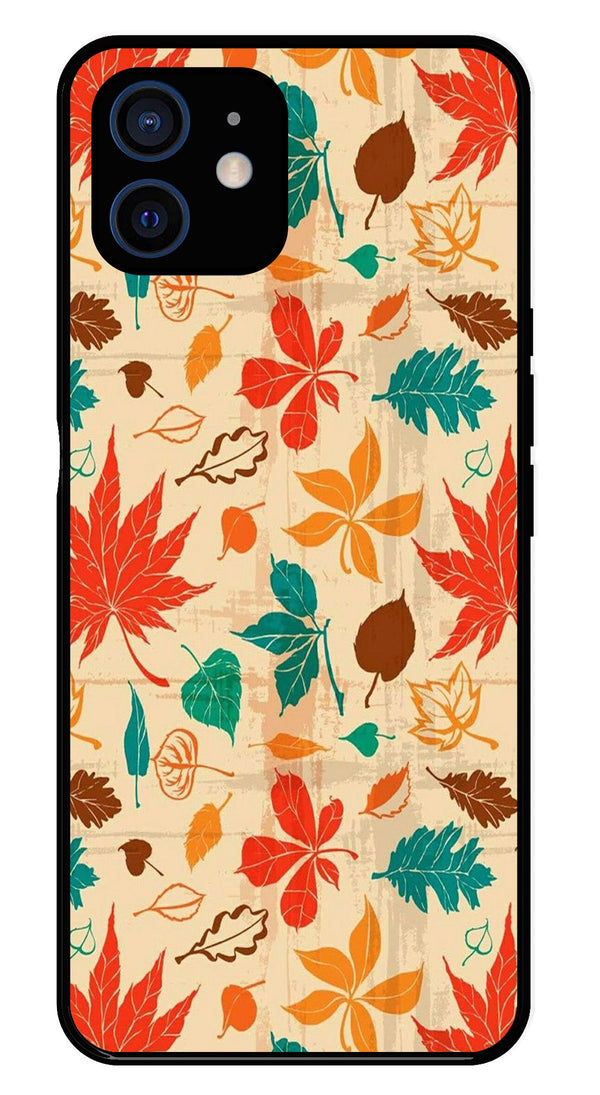Leafs Design Metal Mobile Case for iPhone 12