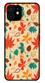 Leafs Design Metal Mobile Case for iPhone 12 Mini