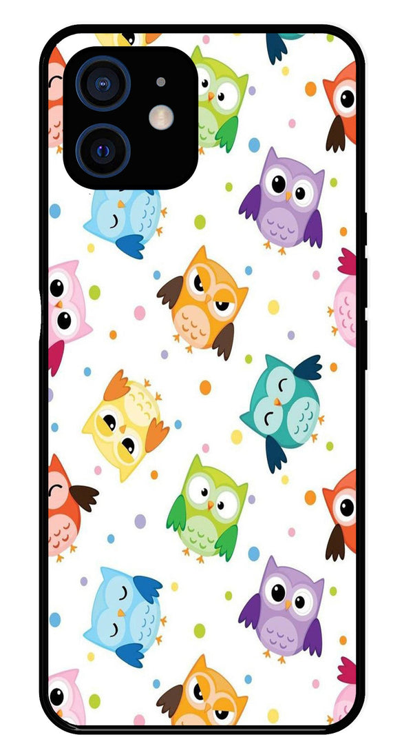 Owls Pattern Metal Mobile Case for iPhone 12