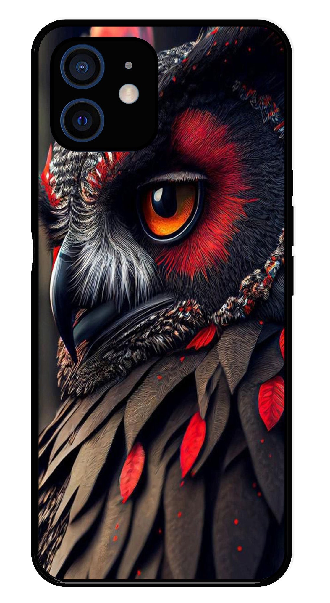 Owl Design Metal Mobile Case for iPhone 12 Mini