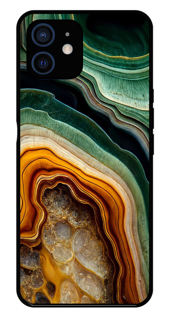 Marble Design Metal Mobile Case for iPhone 12