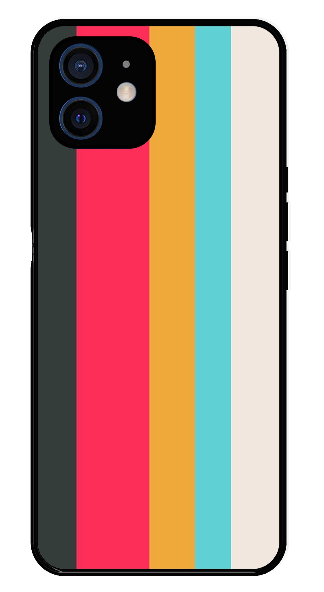 Muted Rainbow Metal Mobile Case for iPhone 12 Mini