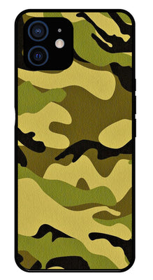 Army Pattern Metal Mobile Case for iPhone 12