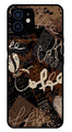 Coffee Pattern Metal Mobile Case for iPhone 12