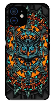 Owl Pattern Metal Mobile Case for iPhone 11